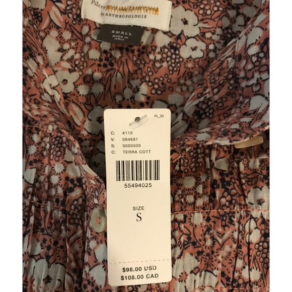 Anthropologie Pilcro and the Letterpress Sasha Smocked Boyfriend Buttondown - Picture 7 of 12